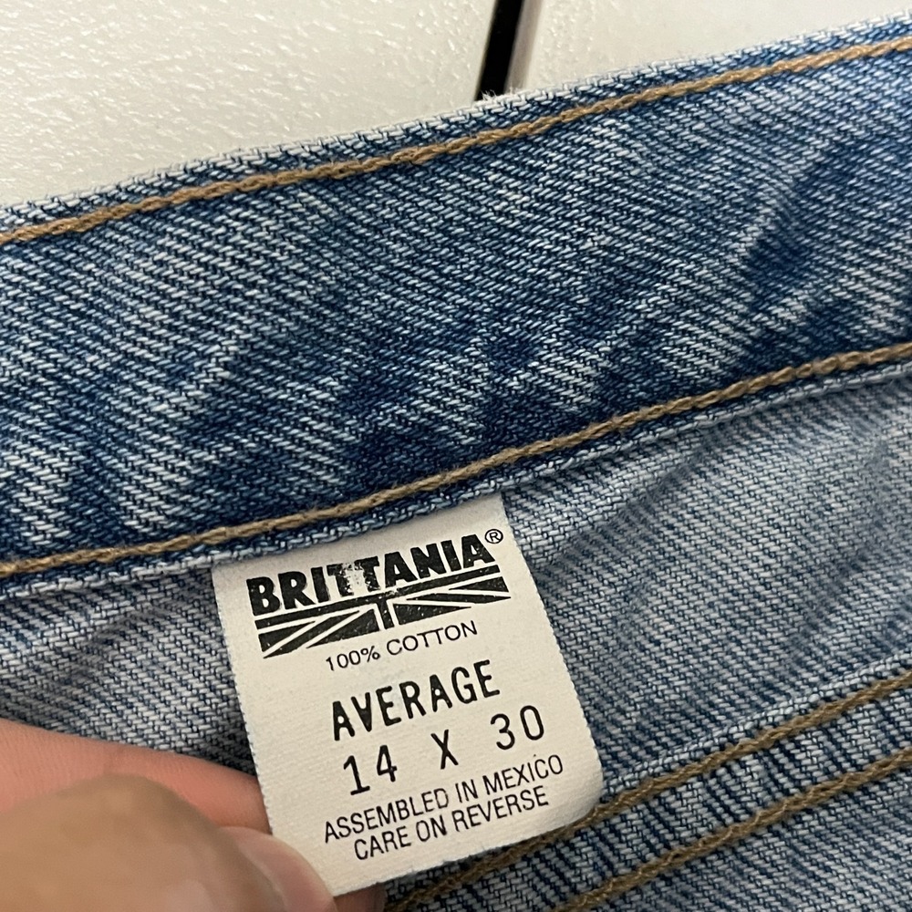 Vintage Brittania Jeans Womens 14 High Rise Tapered Southwestern Y2K Blue Denim - Picture 6 of 11